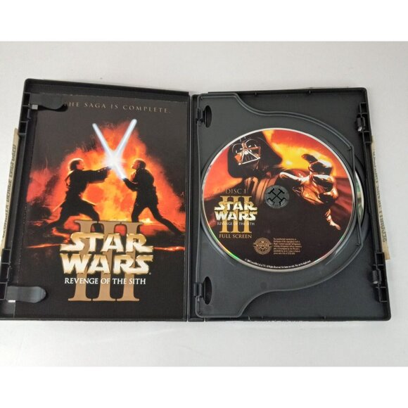 Star Wars Revenge of the Sith DVD & The Force Awakens Blu-Ray & DVD Movies GUC - Picture 4 of 8